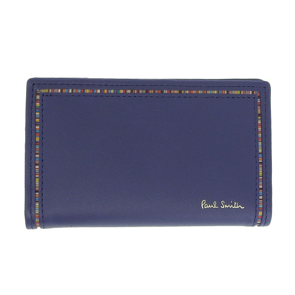 ポールスミス 小物 メンズ レディース アウトレット 4連 キーケース 鍵入れ レザー ブルー BPS276 PSMK0134 PAUL SMITH　bps27630