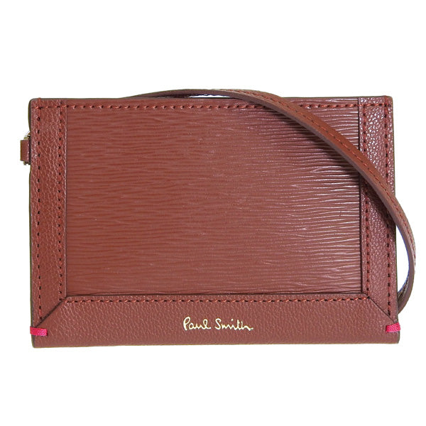 ポールスミス 小物 メンズ レディース カードケース アウトレット レザー キャメル PSMP0102 PAUL SMITH 母の日　土日祝も毎日発送します