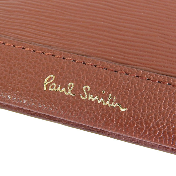 ポールスミス 小物 メンズ レディース カードケース アウトレット レザー キャメル PSMP0102 PAUL SMITH 母の日　土日祝も毎日発送します