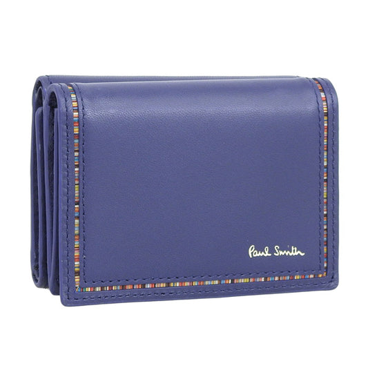 ポールスミス 財布 レディース アウトレット 三つ折り財布 レザー ブルー BPS275 PSMSW0244 PAUL SMITH　bps27530