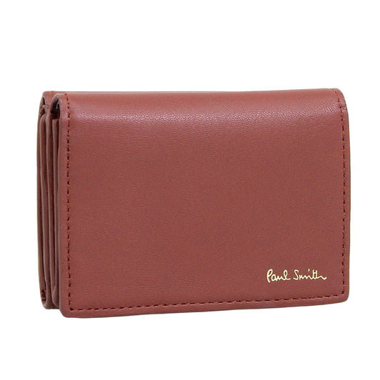 ポールスミス 財布 メンズ アウトレット 三つ折り財布 レザー レンガ MSTトリム IN PSMSW0253 PAUL SMITH　bps20322 母の日　土日祝も毎日発送します
