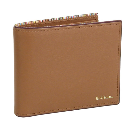 ポールスミス 財布 メンズ 二つ折り財布 アウトレット レザー タン PSMSW0285 PAUL SMITH　一粒万倍日 母の日　土日祝も毎日発送します