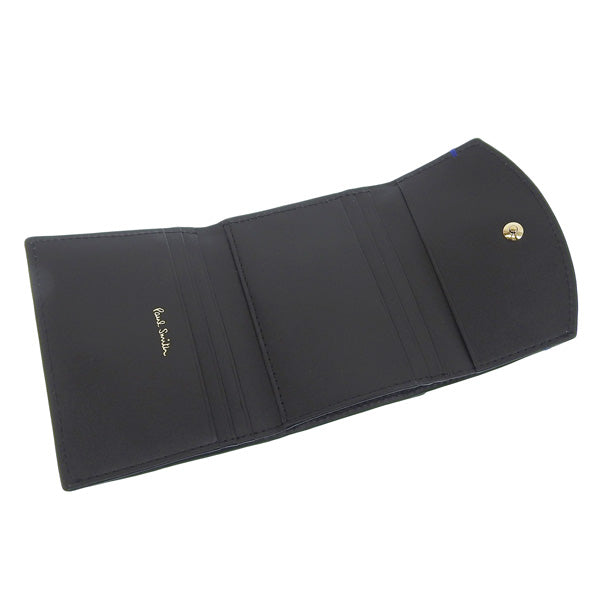 ポールスミス 財布 レディース 三つ折り財布 アウトレット レザー ブラック PSMSW0310 PAUL SMITH 母の日　土日祝も毎日発送します