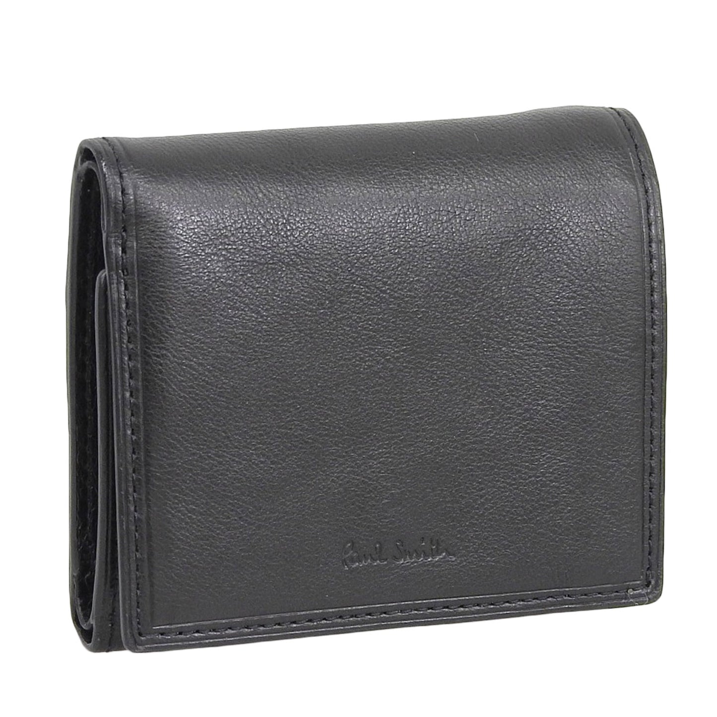 ポールスミス 財布 メンズ レディース 三つ折り財布 アウトレット レザー ブラック PAUL SMITH