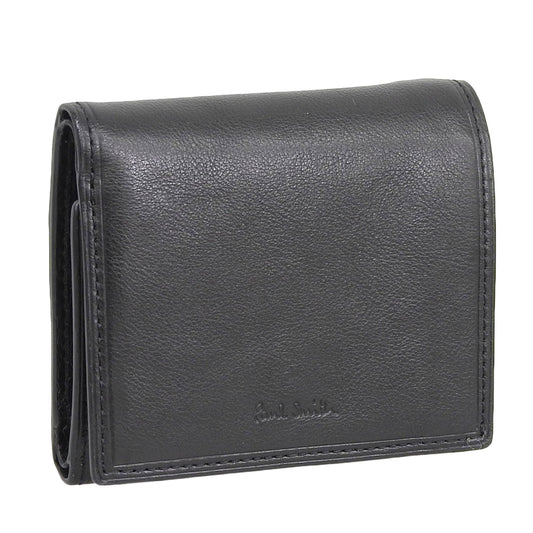 ポールスミス 財布 メンズ レディース 三つ折り財布 アウトレット レザー ブラック PAUL SMITH