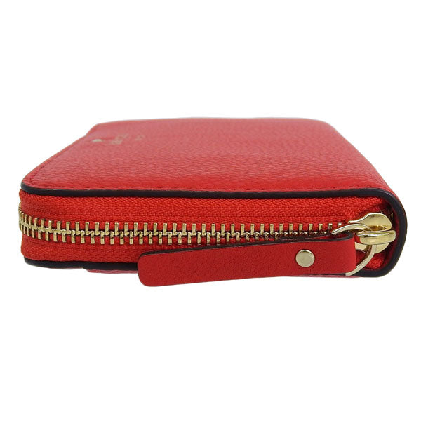 ケイトスペード KATE SPADE レディース ラウンドファスナー長財布 チェリーレッド レザー pwru1801-635