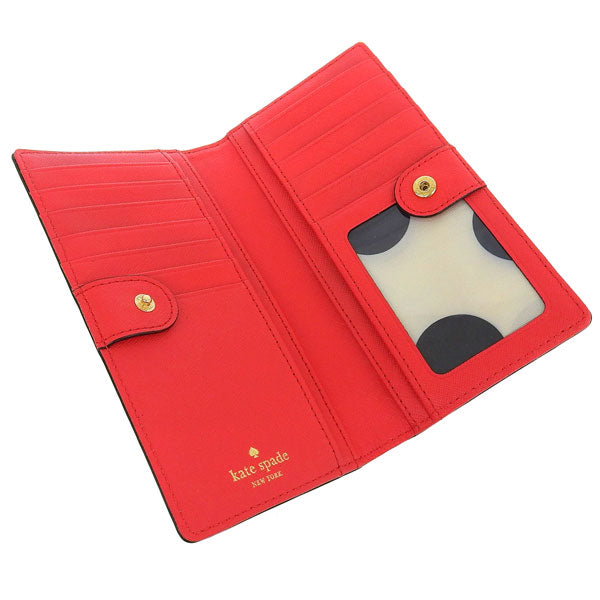 ケイトスペード 財布 レディース 長財布 レザー レッド stacy cedar street PWRU3905-615 KATE SPADE