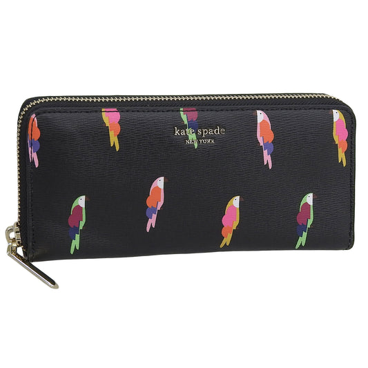 ケイトスペード 財布 レディース 長財布 ブラックマルチ sylvia flock party slim continental wallet PWRU7350-098 KATE SPADE
