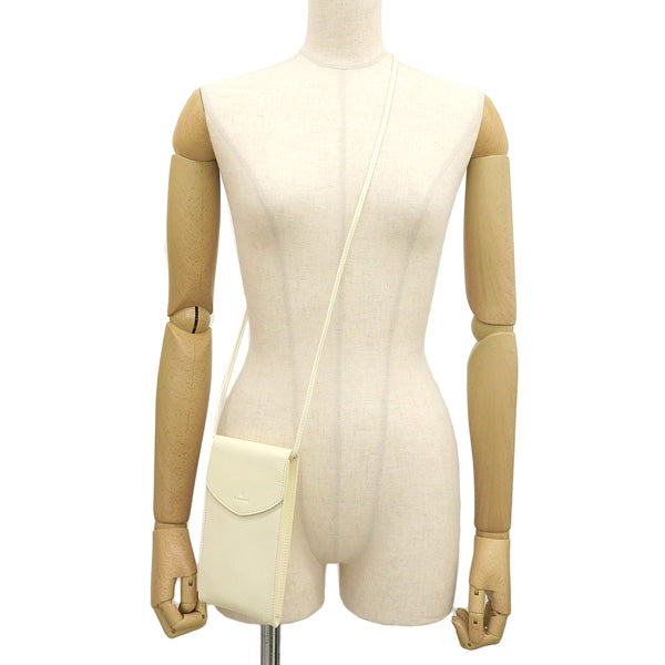 イルビゾンテ バッグ レディース ショルダーバッグ レザー ホワイト SCA100PV0001WH175 IL BISONTE 母の日　土日祝も毎日発送します