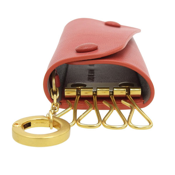 イルビゾンテ IL BISONTE 4連キーケース 鍵入れ レザー レッド メンズ レディース skh087pv0011re184g 新生活  母の日　土日祝も毎日発送します