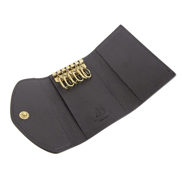 イルビゾンテ 小物 メンズ レディース キーケース 6連 レザー ブラック SKH150PV0001BK110 IL BISONTE 母の日　土日祝も毎日発送します