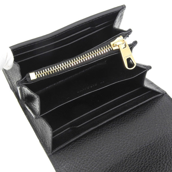 イルビゾンテ IL BISONTE 二つ折り財布 レザー ブラック メンズ レディース ssw005pvx001bk238h 父の日　一粒万倍日 母の日　土日祝も毎日発送します