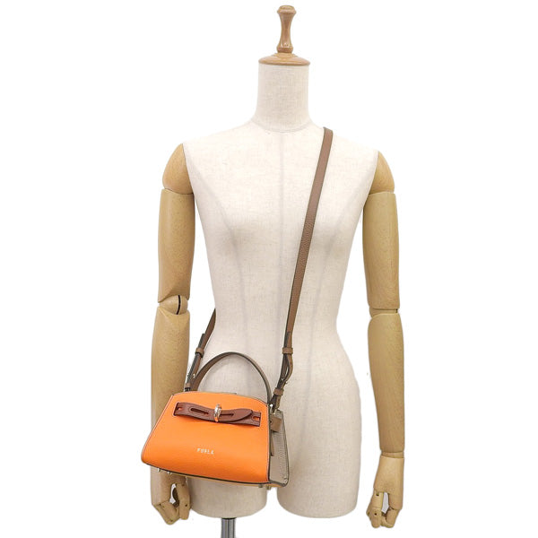 フルラ バッグ レディース ショルダーバッグ 2WAYバッグ ハンドバッグ アウトレット レザー オレンジマルチ FURLA MARGHERITA MINI WB00263HSC0001877S FURLA