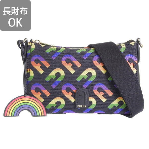 フルラ バッグ レディース ショルダーバッグ アウトレット ブラックマルチ アテナ ATENA CROSSBODY XL BAG WB00397BX2009MT000 FURLA 母の日　土日祝も毎日発送します
