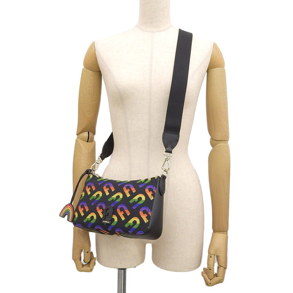 フルラ バッグ レディース ショルダーバッグ アウトレット ブラックマルチ アテナ ATENA CROSSBODY XL BAG WB00397BX2009MT000 FURLA 母の日　土日祝も毎日発送します