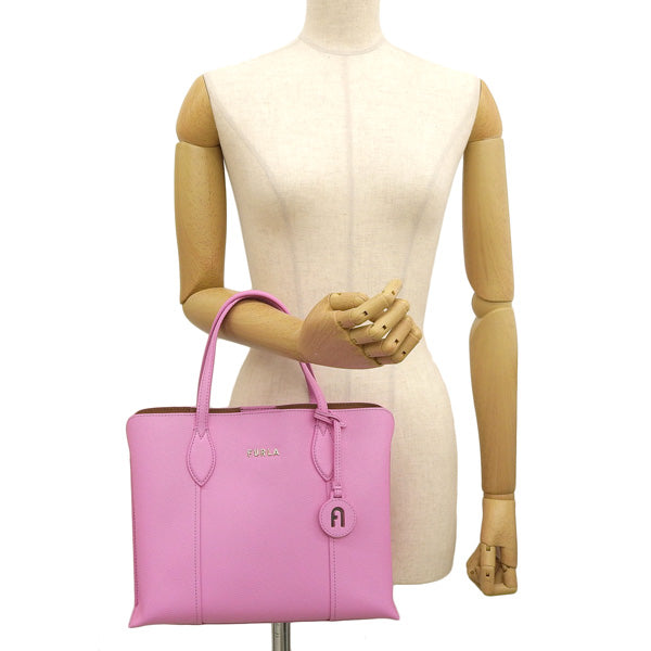 フルラ バッグ レディース トートバッグ アウトレット レザー ピンク VITTORIA M TOTE WB00420BX03061153S FURLA 母の日　土日祝も毎日発送します