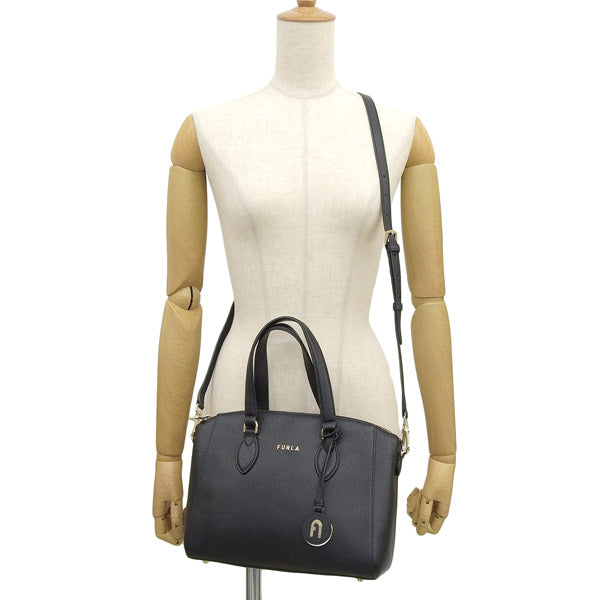 フルラ バッグ レディース ハンドバッグ 2WAY アウトレット レザー ブラック MINERVA S WB00444BX0306O6000 FURLA