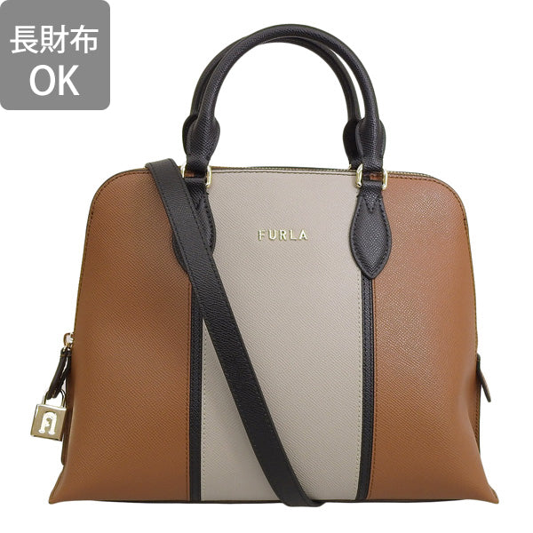 フルラ バッグ レディース ハンドバッグ 2WAYバッグ ショルダーバッグ アウトレット コニャックブラウンマルチ VITTORIA M DOME WB00486BX03361717S FURLA 母の日　土日祝も毎日発送します
