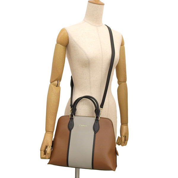 フルラ バッグ レディース ハンドバッグ 2WAYバッグ ショルダーバッグ アウトレット コニャックブラウンマルチ VITTORIA M DOME WB00486BX03361717S FURLA 母の日　土日祝も毎日発送します