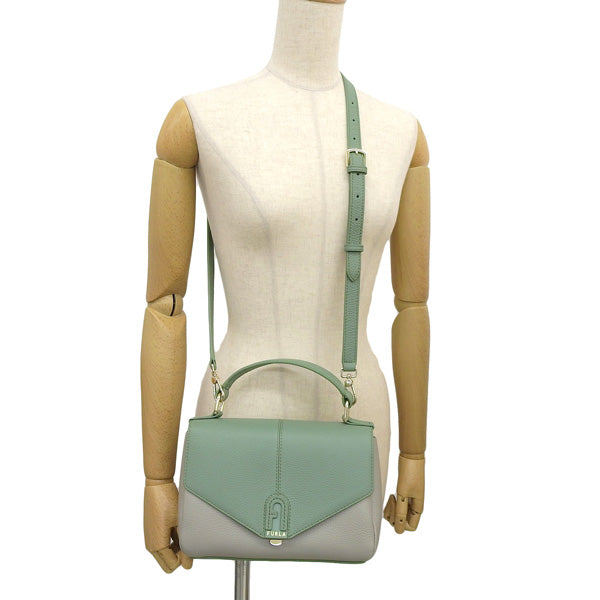 フルラ バッグ レディース ハンドバッグ 2WAYバッグ ショルダーバッグ アウトレット レザー グリーンマルチ DANAE S TOP HANDLE WB00487BX03352188S FURLA 母の日　土日祝も毎日発送します