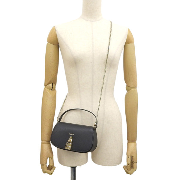 フルラ バッグ レディース ハンドバッグ 2WAY ショルダーバッグ アウトレット レザー ブラック ARTEMIS CROSSBODY S BAG WB00498BX0306O6000 FURLA