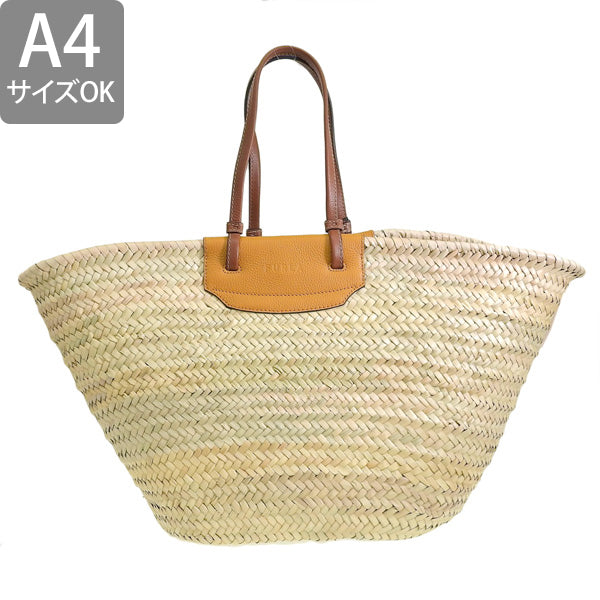 フルラ FURLA MERAVIGLA L TOTE トートバッグ バッグ ストロー ホワイト×イエロー レディース wb00533bx06511059s 母の日 ブランド