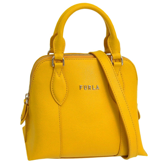 フルラ バッグ レディース 2WAY ショルダーバッグ ハンドバッグ アウトレット レザー イエロー FURLA VITTORIA MINI DOME BAG WB00539BX03060564S