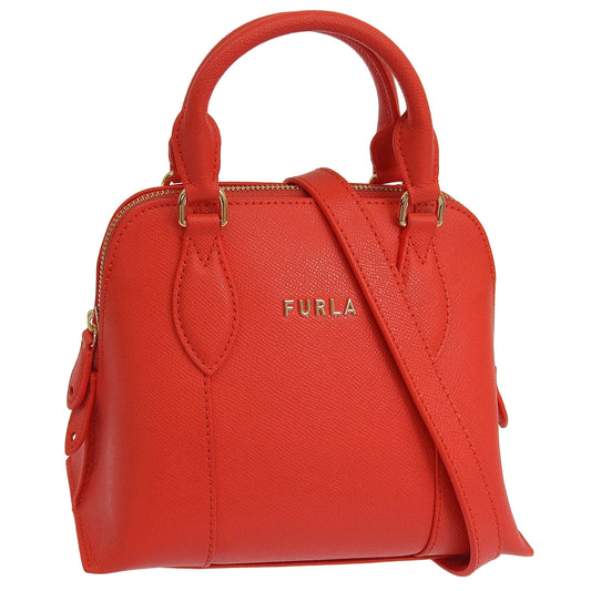フルラ バッグ レディース 2WAY ショルダーバッグ ハンドバッグ アウトレット レザー レッド FURLA VITTORIA S DOME BAG WB00539BX030609A00