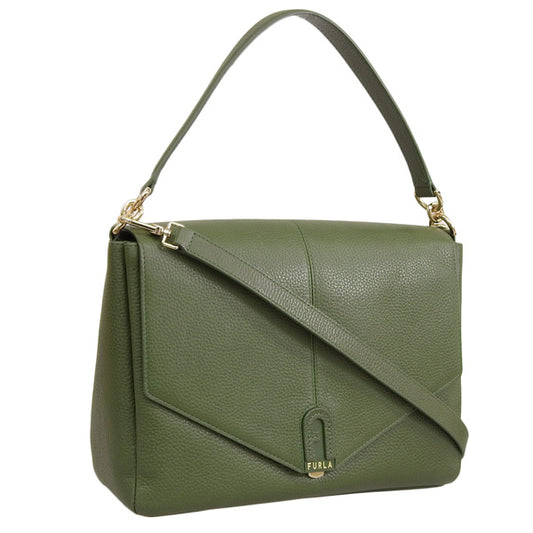 フルラ バッグ レディース ショルダーバッグ 2WAYバッグ アウトレット レザー グリーン DAFNE M SHOULDER BAG WB00543BX0305EDE00 FURLA 母の日　土日祝も毎日発送します