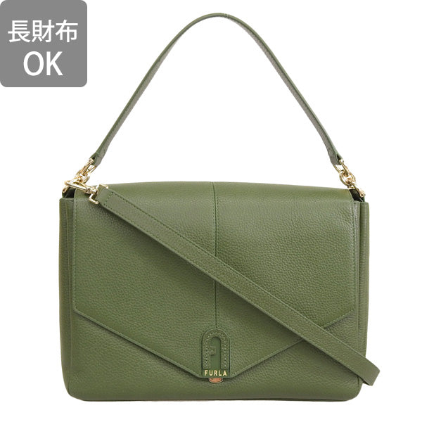 フルラ バッグ レディース ショルダーバッグ 2WAYバッグ アウトレット レザー グリーン DAFNE M SHOULDER BAG WB00543BX0305EDE00 FURLA 母の日　土日祝も毎日発送します