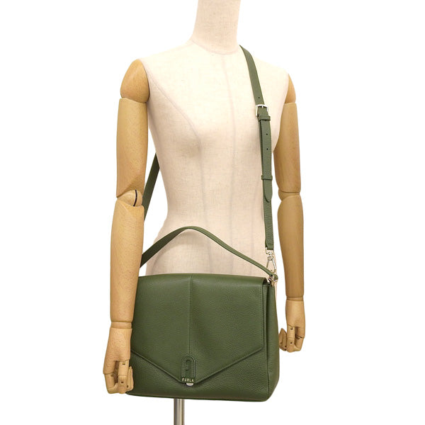 フルラ バッグ レディース ショルダーバッグ 2WAYバッグ アウトレット レザー グリーン DAFNE M SHOULDER BAG WB00543BX0305EDE00 FURLA 母の日　土日祝も毎日発送します