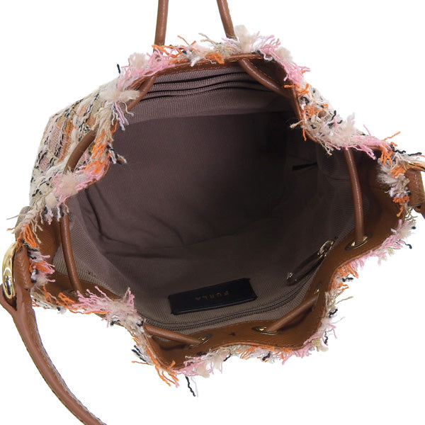 フルラ バッグ レディース 2WAY ショルダーバッグ アウトレット ツイード キャンバス ブラウンマルチ WB00588BX10241512S FURLA 母の日　土日祝も毎日発送します