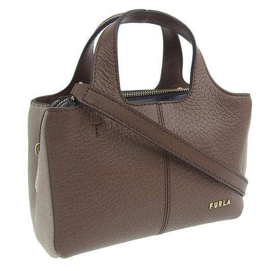 フルラ バッグ レディース ショルダーバッグ 2WAYハンドバッグ レザー スエード ブラウン FURLA ELSA MINI TOTE WB00614BX12131597S FURLA 母の日　土日祝も毎日発送します