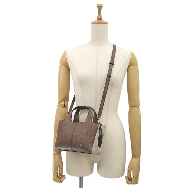 フルラ バッグ レディース ショルダーバッグ 2WAYハンドバッグ レザー スエード ブラウン FURLA ELSA MINI TOTE WB00614BX12131597S FURLA 母の日　土日祝も毎日発送します