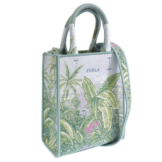 フルラ バッグ レディース 2WAY ショルダーバッグ キャンバス グリーンマルチ FURLA OPPORTUNITY MINI TOTE N/S WB00831BX1645TSV00 FURLA 母の日　土日祝も毎日発送します