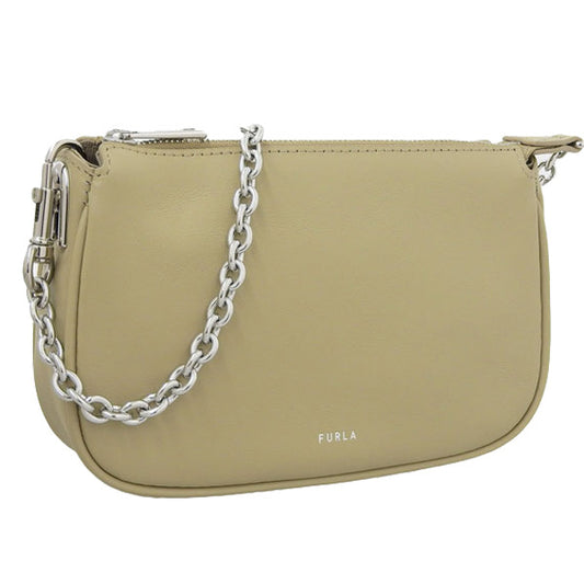 フルラ FURLA MOON MINI SHOULDER BAG W CHAIN ショルダーバッグ バッグ レザー JUTA ジュタ ベージュ系 レディース we00218ax0733jut00 レディース 女性 プレゼント ブランド ギフト 新生活  母の日　土日祝も毎日発送します