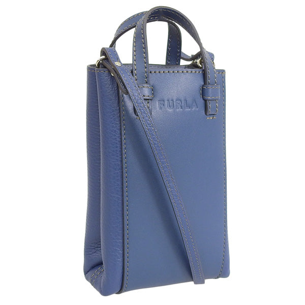 フルラ バッグ レディース ショルダーバッグ 2WAYバッグ ハンドバッグ レザー ブルー FURLA MIASTELLA MINI VERTICAL CROSSBODY WE00289BX00531785S FURLA 母の日　土日祝も毎日発送します
