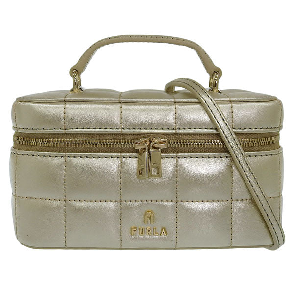 フルラ バッグ レディース ショルダーバッグ ハンドバッグ 2WAY アウトレット ゴールドメタル カメリア FURLA CAMELIA-CROSSBODY VANITY CASE WE00361BX1605CHA00 FURLA