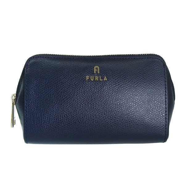 フルラ コスメポーチ 化粧ポーチ レディース アウトレット レザー ネイビー カメリア FURLA CAMELIA-COSMETIC CASE M WE00449ARE0002676S