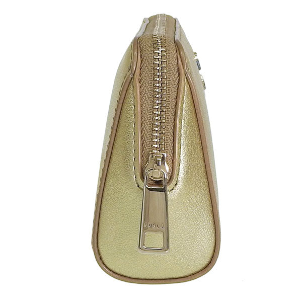 フルラ コスメポーチ 化粧ポーチ レディース アウトレット レザー ゴールド カメリア FURLA CAMELIA-COSMETIC CASE M WE00449BX2658CGD00