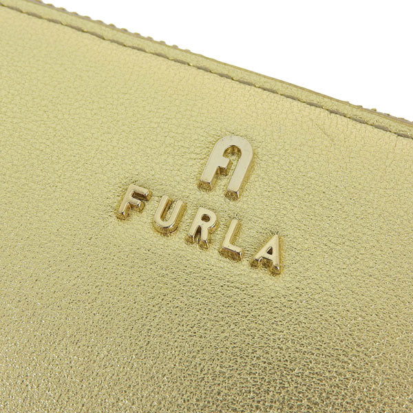 フルラ コスメポーチ 化粧ポーチ レディース アウトレット レザー ゴールド カメリア FURLA CAMELIA-COSMETIC CASE M WE00449BX2658CGD00