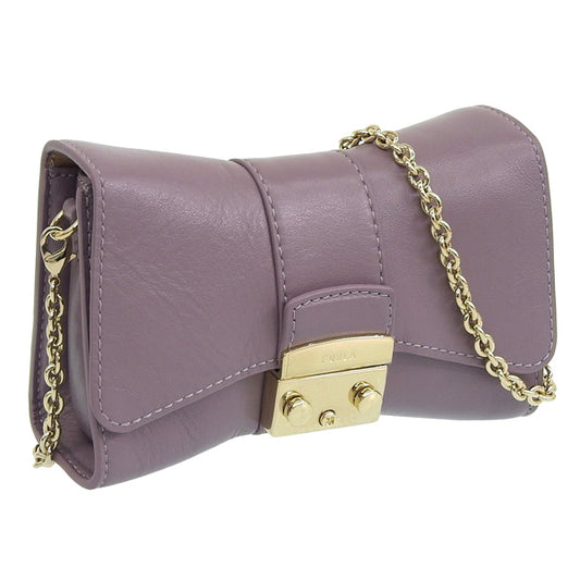 フルラ バッグ レディース チェーン ショルダーバッグ アウトレット レザー パープル メトロポリス METROPOLIS CROSSBODY MINI WE00527BX17092493S FURLA 母の日　土日祝も毎日発送します