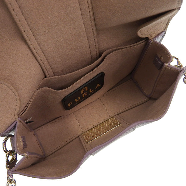フルラ バッグ レディース チェーン ショルダーバッグ アウトレット レザー パープル メトロポリス METROPOLIS CROSSBODY MINI WE00527BX17092493S FURLA 母の日　土日祝も毎日発送します