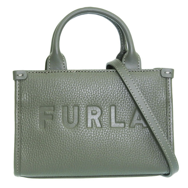 フルラ バッグ レディース ショルダーバッグ トートバッグ 2WAY アウトレット マイクロバッグ 小さめ ミニ コンパクト レザー グリーングレー NIOBE-TOTE MICRO BAG WE00536BX09292376S FURLA