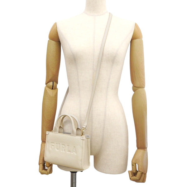 フルラ バッグ レディース ショルダーバッグ トートバッグ 2WAY アウトレット マイクロバッグ 小さめ ミニ コンパクト レザー ベージュ NIOBE-TOTE MICRO BAG WE00536BX0929GDJ00 FURLA