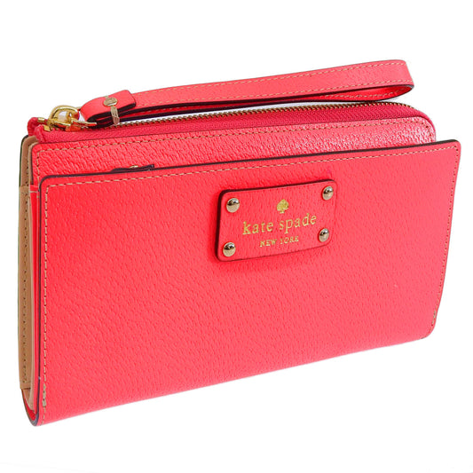 ケイトスペード 財布 レディース L字長財布 レザー ホットピンク wellesley layton WLRU1779-684 KATE SPADE