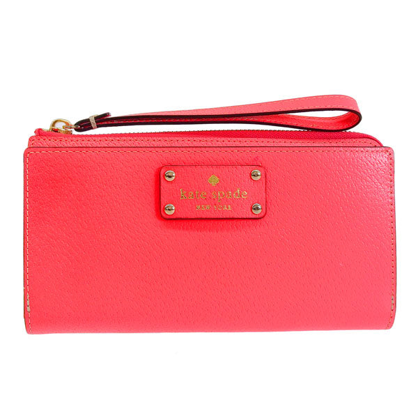 ケイトスペード 財布 レディース L字長財布 レザー ホットピンク wellesley layton WLRU1779-684 KATE SPADE