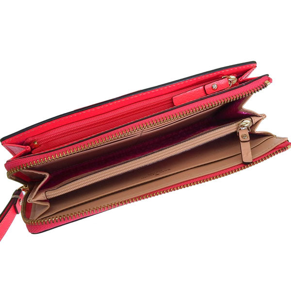 ケイトスペード 財布 レディース L字長財布 レザー ホットピンク wellesley layton WLRU1779-684 KATE SPADE
