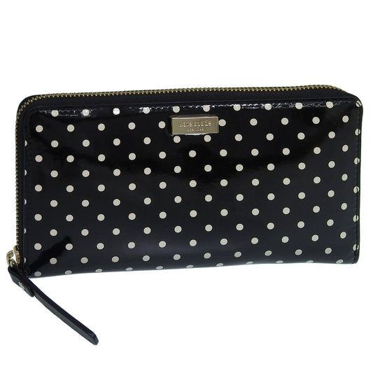 ケイトスペード KATE SPADE ラウンドファスナー長財布 ブラック×セメント レディース wlru2035-091 アウトレット