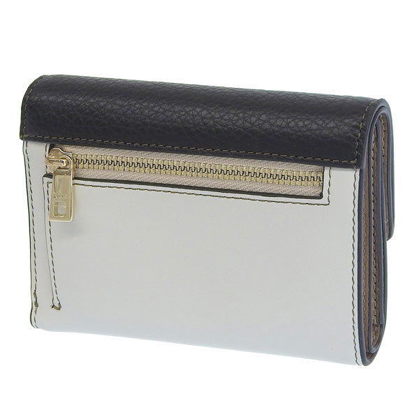 フルラ 財布 レディース 三つ折り財布 アウトレット レザー ホワイト×ブラック プリムラ FURLA PRIMULA M COMPACT WALLET VITELLO ROI WP00217BX00532150S